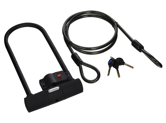 Serfas UL-290 U-Lock with Bracket and 4ft Cable - Black Black  