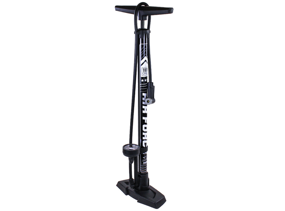 Serfas Air Force Tier 1 Floor Pump - Thermo Black Thermo Black Presta/Schrader - 160 PSI 