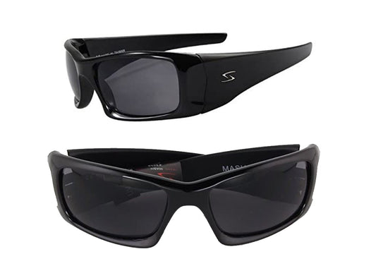 Serfas Mash Sunglasses - Gloss Black-Matt Black Gray Gloss Black - Matt Black Gray Gray Lens 