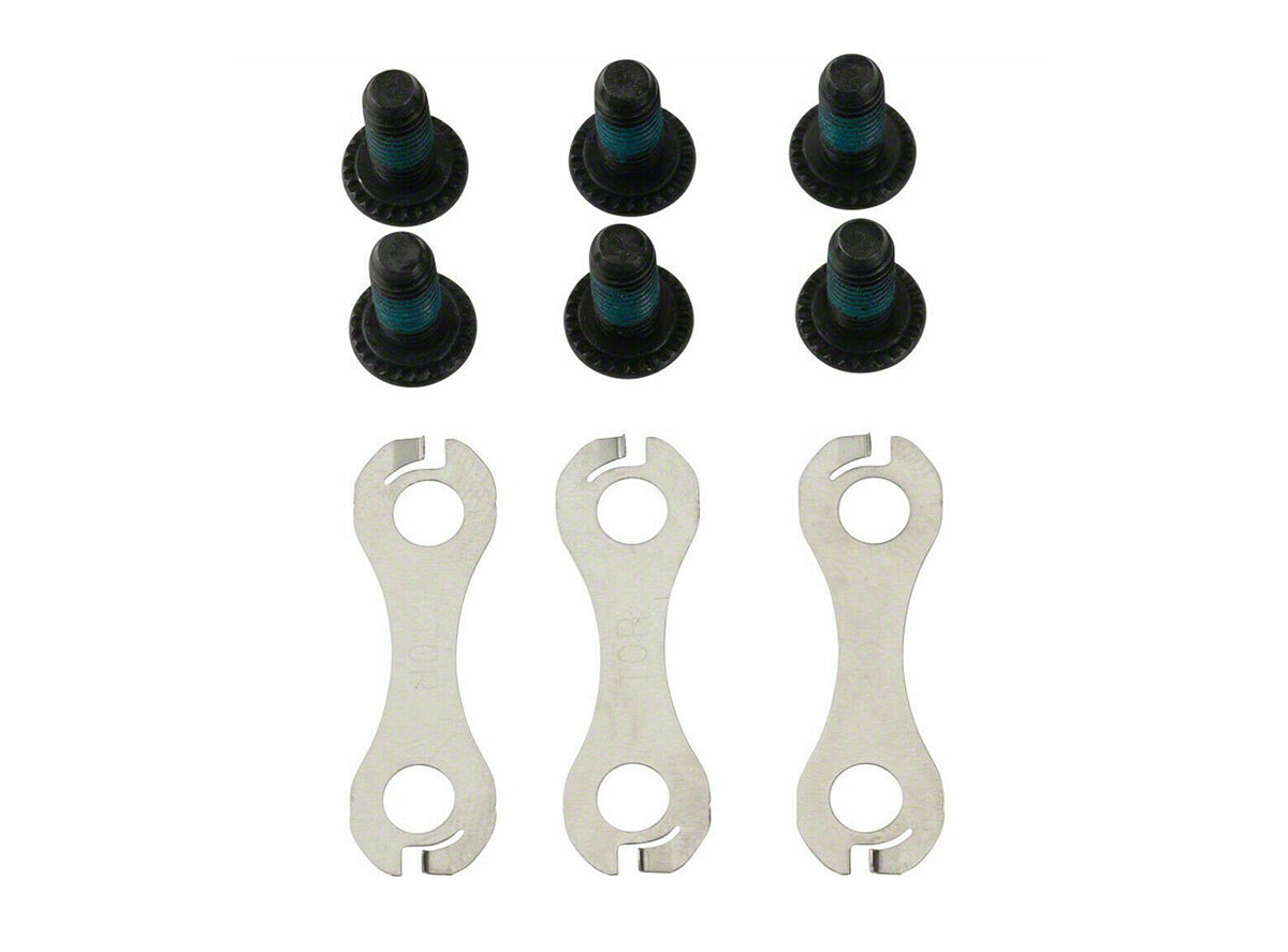 Shimano 6-Bolt Rotor Fixing Unit - 2nd Gen Black 6 Bolts - 3 Plates 