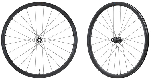 Shimano GRX Carbon 700c Cyclocross Wheelset Black 12x100mm Front & 12x142mm Rear - E-Thru 