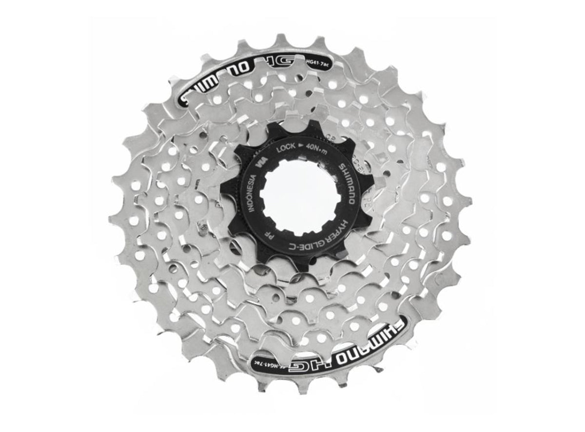 Shimano HG41 7 Spd MTB Cassette - Bulk Pack Silver 11-28t - 10 Pieces 
