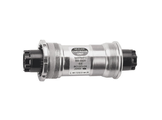 Shimano 105 5500 Octalink Bottom Bracket Silver - Black 68 x 109.5mm Without Fixing Bolt