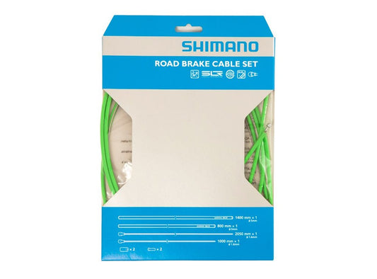Shimano Road PTFE Brake Cable Set - Green Green  