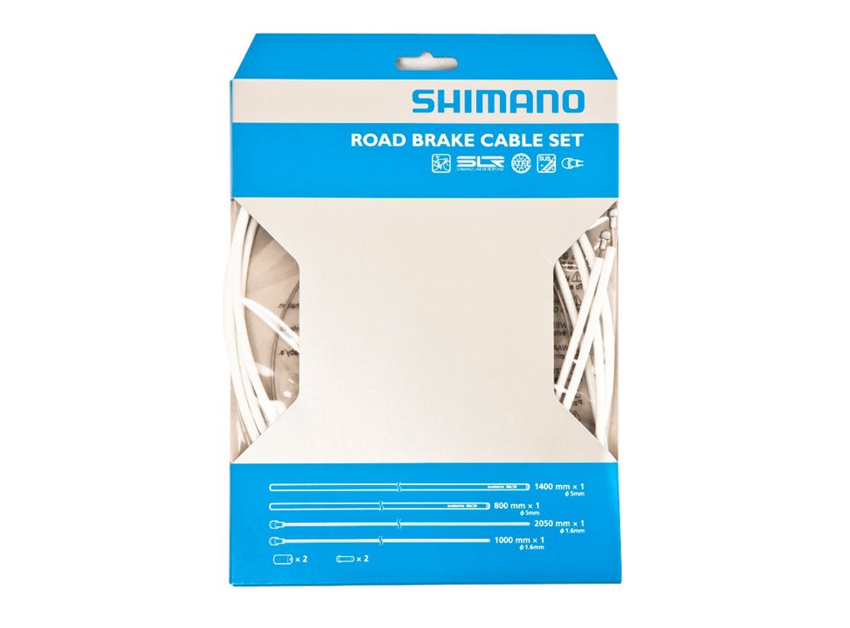 Shimano Road PTFE Brake Cable Set - White White  