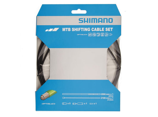 Shimano SP41 MTB Optislick Shift Cable Rear Derailleur Set - Black Black  