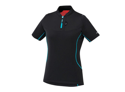 Shimano Touring Short Sleeve Road Jersey - Womens - Black Black Large 