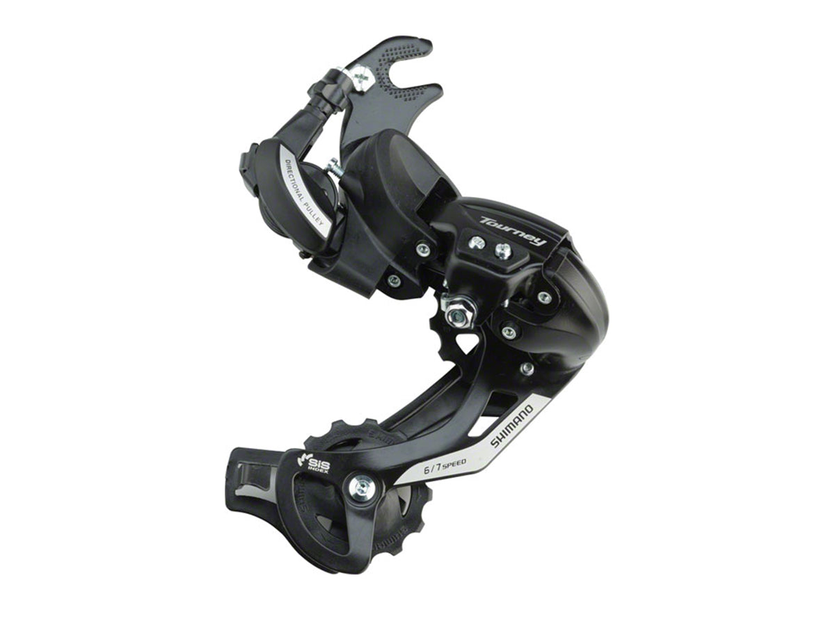 Shimano Tourney TY500 6/7 Spd MTB Rear Derailleur - Rivet Mount Black SGS - Long Cage 