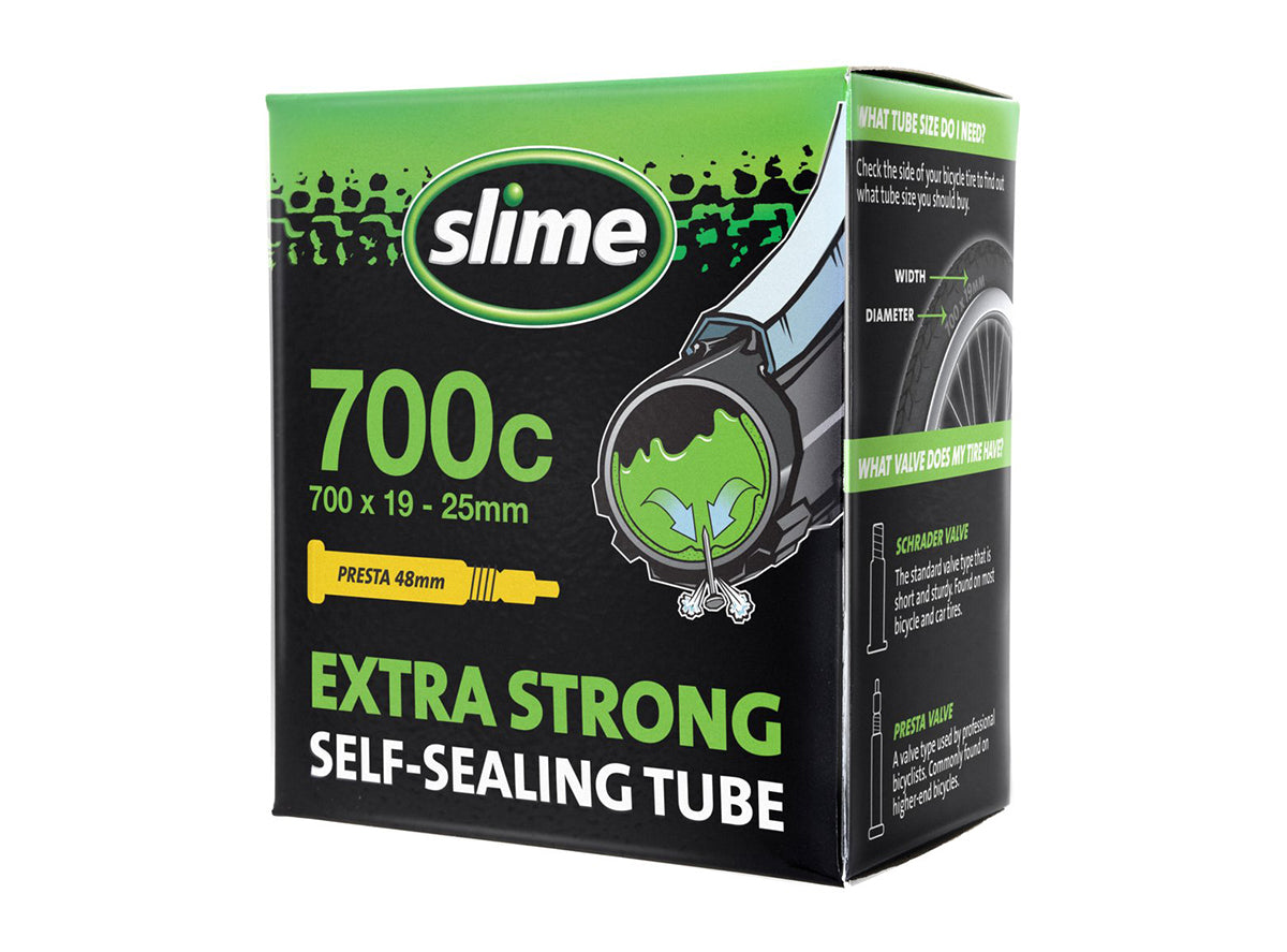 Slime Self Sealing Tube - 700c Black 28 - 35c Presta
