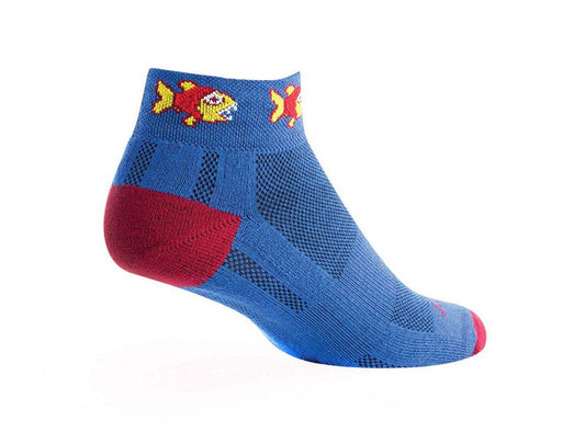 SockGuy 1" Channel Air Cuff Sock - Nibbles - Blue Blue Small/Medium 