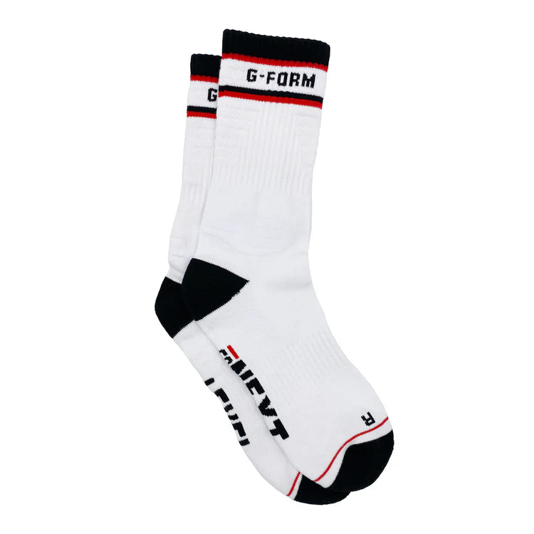 G-Form Mid-Calf Sock - White-Black-Red