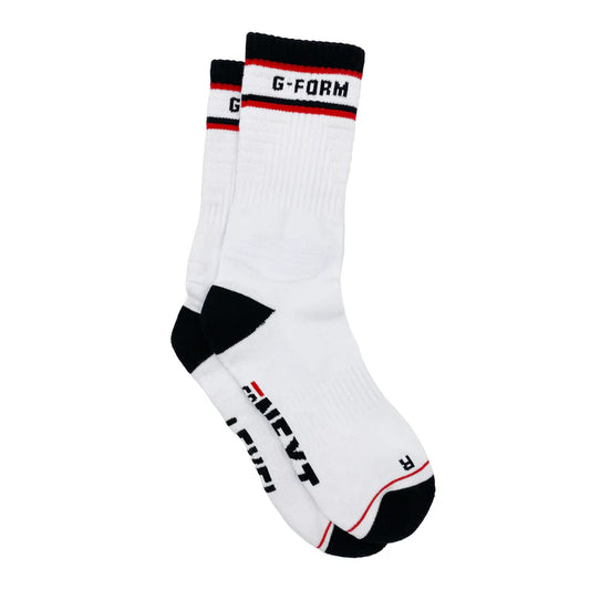 G-Form Mid-Calf Sock - White-Black-Red
