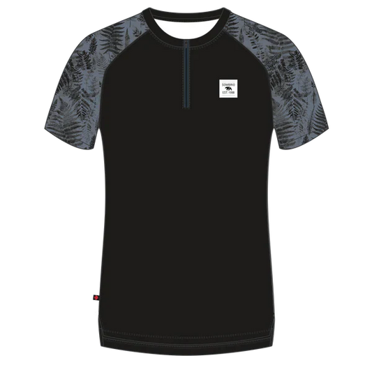 Sombrio Ridgeline 2 Short Sleeve MTB Jersey - Fern Black-Stormy Weather Fern Black - Stormy Weather X-Small 