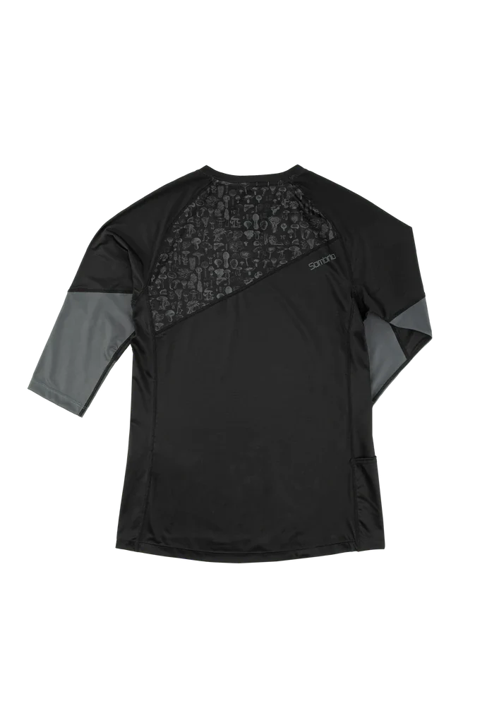 Sombrio Vista 2 3/4 Sleeve MTB Jersey - Womens - Mushroom Black