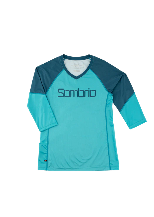 Sombrio Vista 2 3/4 Sleeve MTB Jersey - Womens - Sombrio-Skyline Blue-Midnight Blue Sombrio - Skyline Blue - Midnight Blue X-Small 