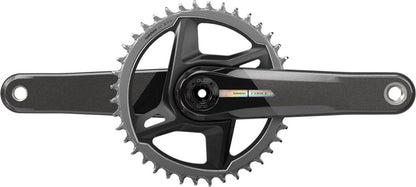 SRAM Force D2 DUB 1x12 Spd Road Crankset - Unicorn Gray-Laser Foil