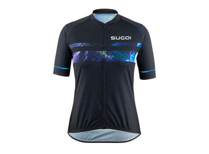 Sugoi Evolution Zap 2 Short Sleeve Jersey - Womens - Deep Navy-Thunder Sky Deep Navy - Thunder Sky X-Small 