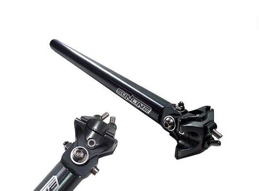 Sunline V-1 Seatpost - Black Black 27.2mm 400mm - Aluminum