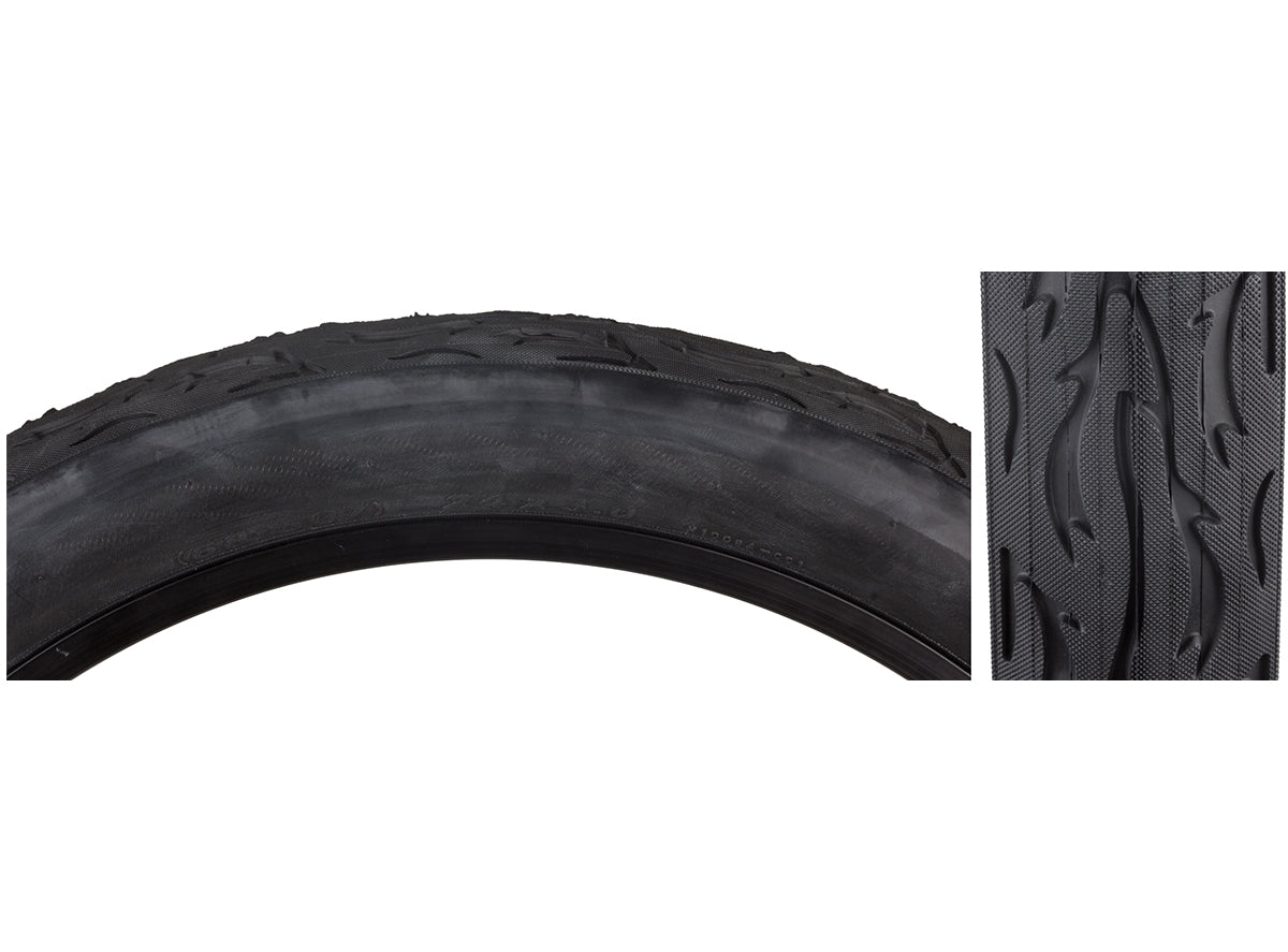 Sunlite Flame 24" Cruiser Tire Black 3.0" 
