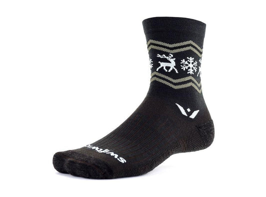 Swiftwick Vision Five Winter Elk Sock - Chestnut Khaki - 2020 Chestnut Khaki Small 