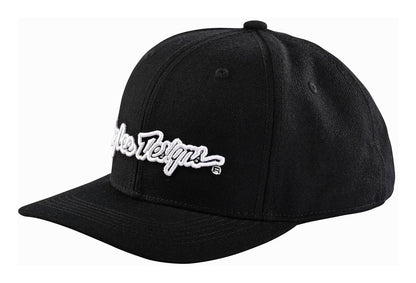 Troy Lee Designs 9Forty Snapback Hat - Signature - Black-White Black - White One Size 