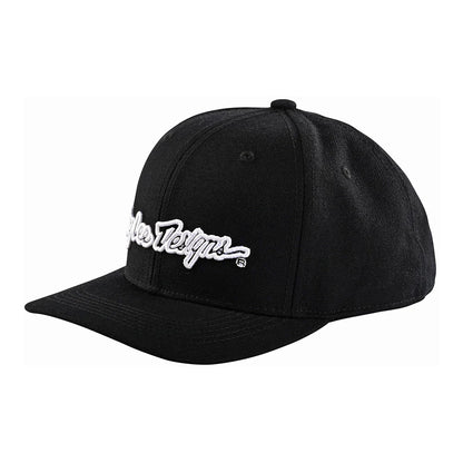 Troy Lee Designs Signature Curved Snapback Hat - Black