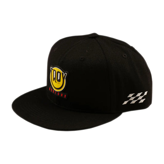 Troy Lee Designs Happy Dayz Flat Bill Snapback Hat - Black