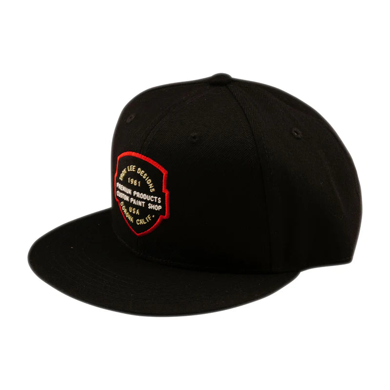 Troy Lee Designs Imprint Flat Bill Snapback Hat - Black