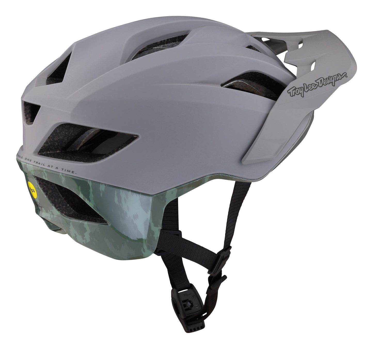 Troy Lee Designs Flowline SE MTB Helmet with MIPS - Radian Camo - Gray-Army Green - 2023