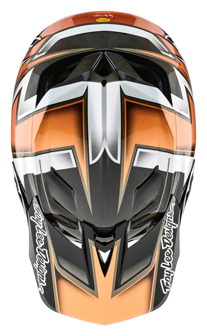 Troy Lee Designs D4 Carbon Full Face Helmet with MIPS - Ever - Black-Gold