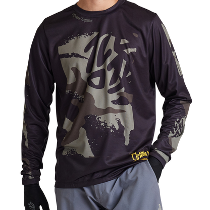 Troy Lee Designs Flowline Long Sleeve MTB Jersey - Confined - Black