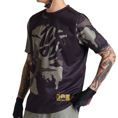 Troy Lee Designs Flowline Short Sleeve MTB Jersey - Confined - Black