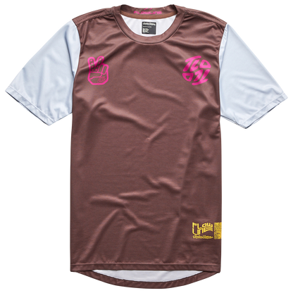 Troy Lee Designs Flowline Short Sleeve MTB Jersey - Flipped - Chocolate
