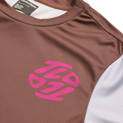 Troy Lee Designs Flowline Short Sleeve MTB Jersey - Flipped - Chocolate