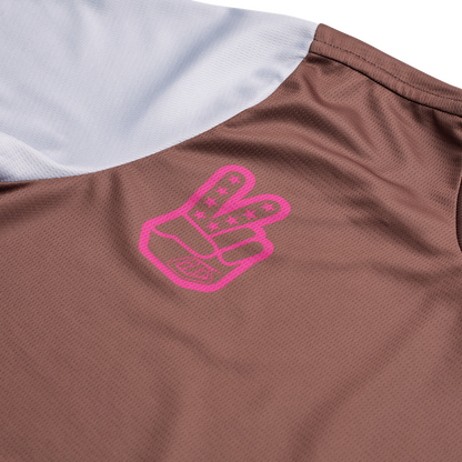 Troy Lee Designs Flowline Short Sleeve MTB Jersey - Flipped - Chocolate