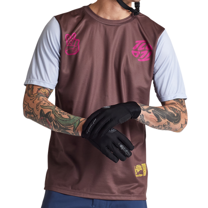 Troy Lee Designs Flowline Short Sleeve MTB Jersey - Flipped - Chocolate