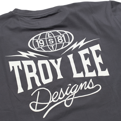 Troy Lee Designs Ruckus Long Sleeve Ride Tee - Bolts - Carbon