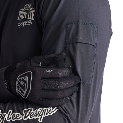 Troy Lee Designs Ruckus Long Sleeve Ride Tee - Bolts - Carbon