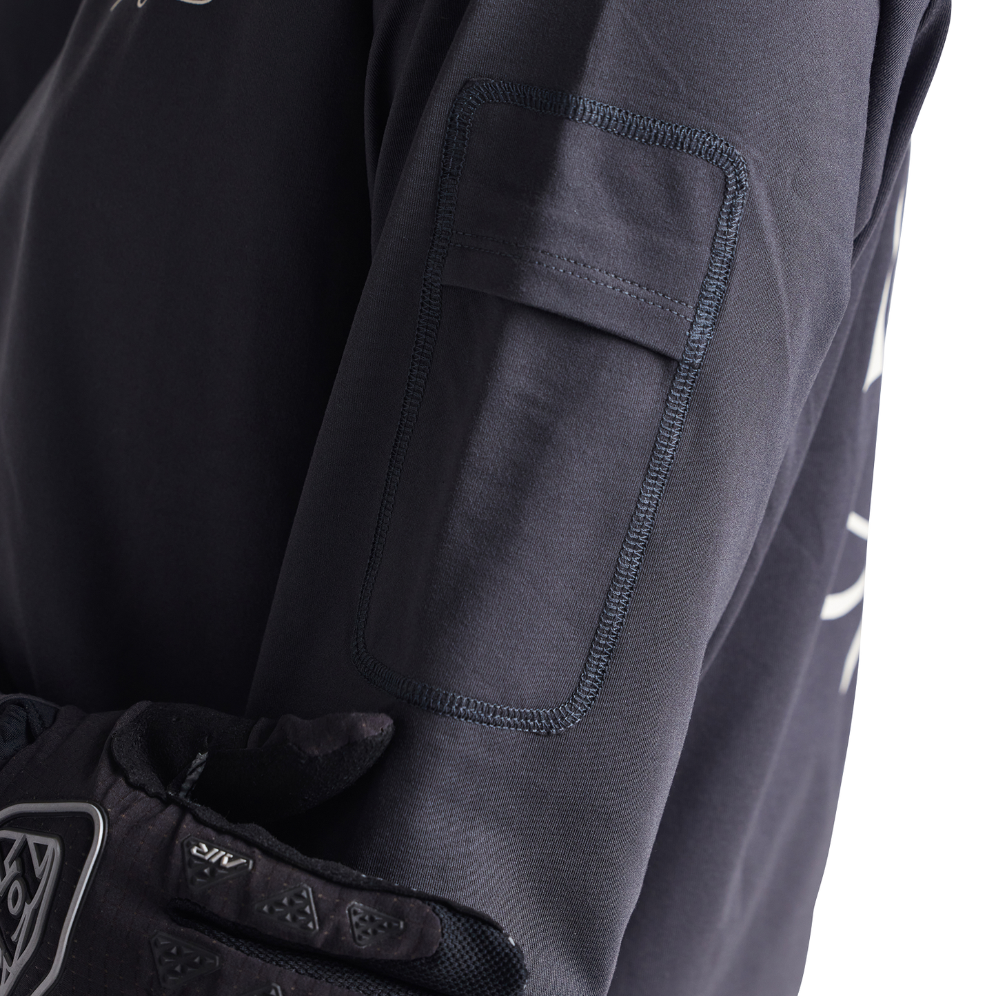Troy Lee Designs Ruckus Long Sleeve Ride Tee - Bolts - Carbon