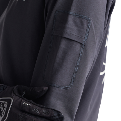 Troy Lee Designs Ruckus Long Sleeve Ride Tee - Bolts - Carbon