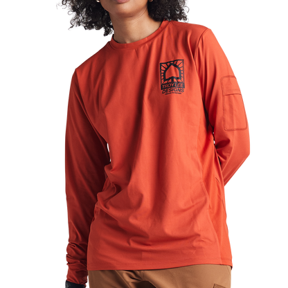 Troy Lee Designs Ruckus Long Sleeve Ride Tee - Bolts - Create To Destroy - Brick