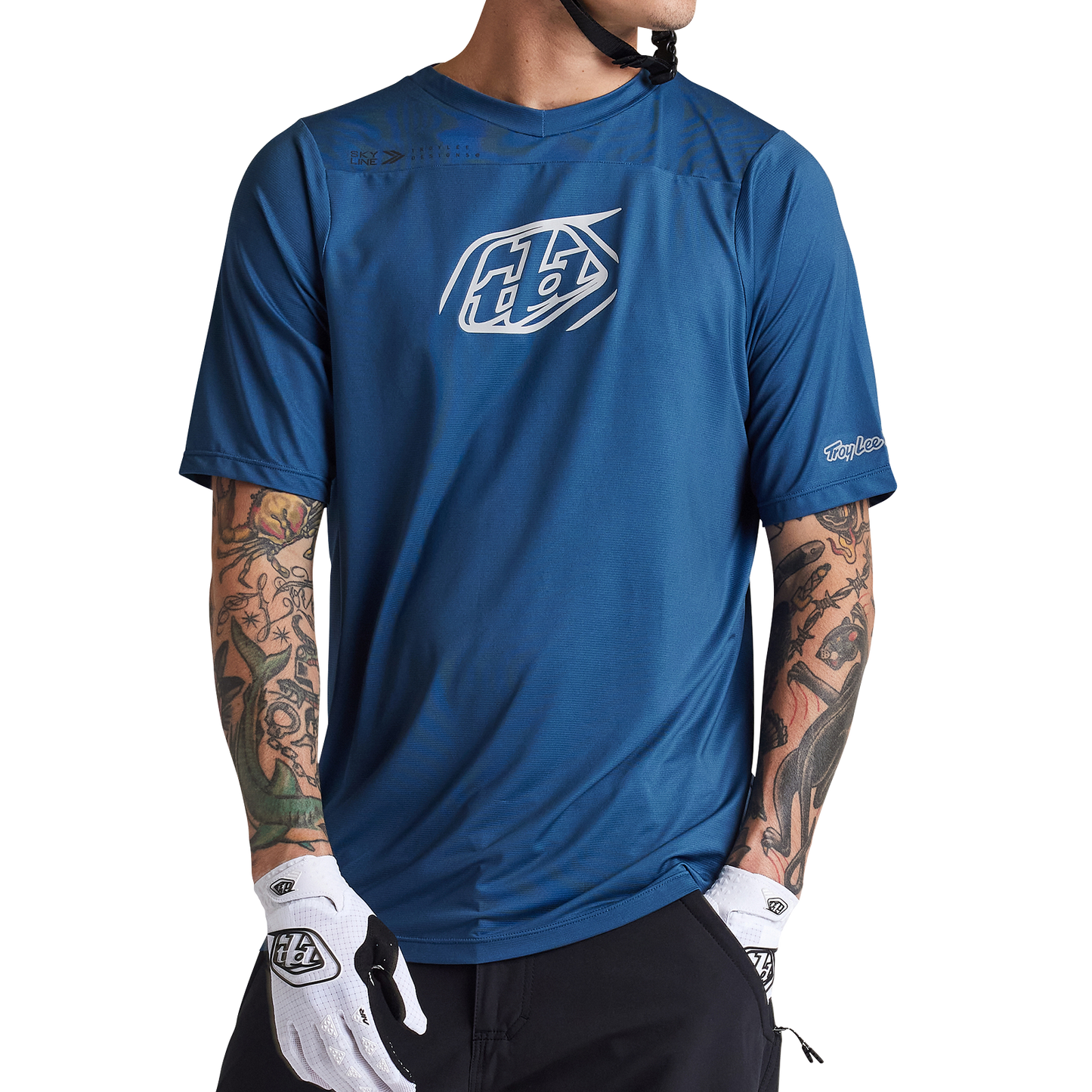 Troy Lee Designs Skyline Short Sleeve MTB Jersey - Iconic - Indigo