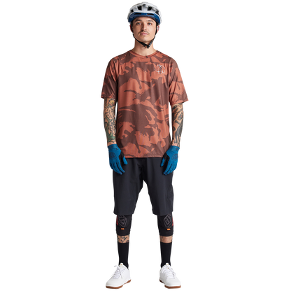 Troy Lee Designs Skyline Short Sleeve MTB Jersey - Shadow Camo - Brick