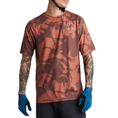 Troy Lee Designs Skyline Short Sleeve MTB Jersey - Shadow Camo - Brick