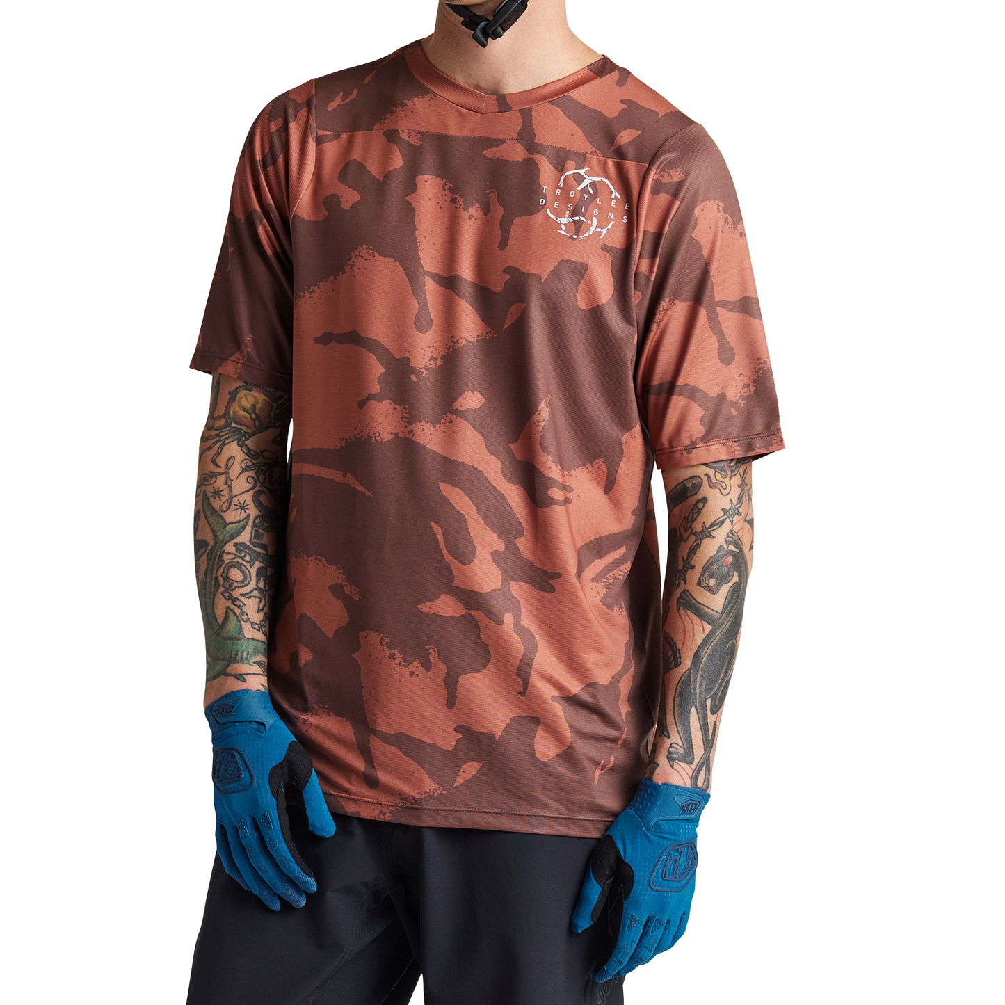 Troy Lee Designs Skyline Short Sleeve MTB Jersey - Shadow Camo - Brick