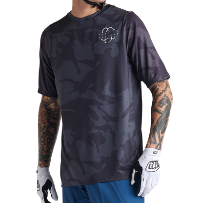 Troy Lee Designs Skyline Short Sleeve MTB Jersey - Shadow Camo - Carbon
