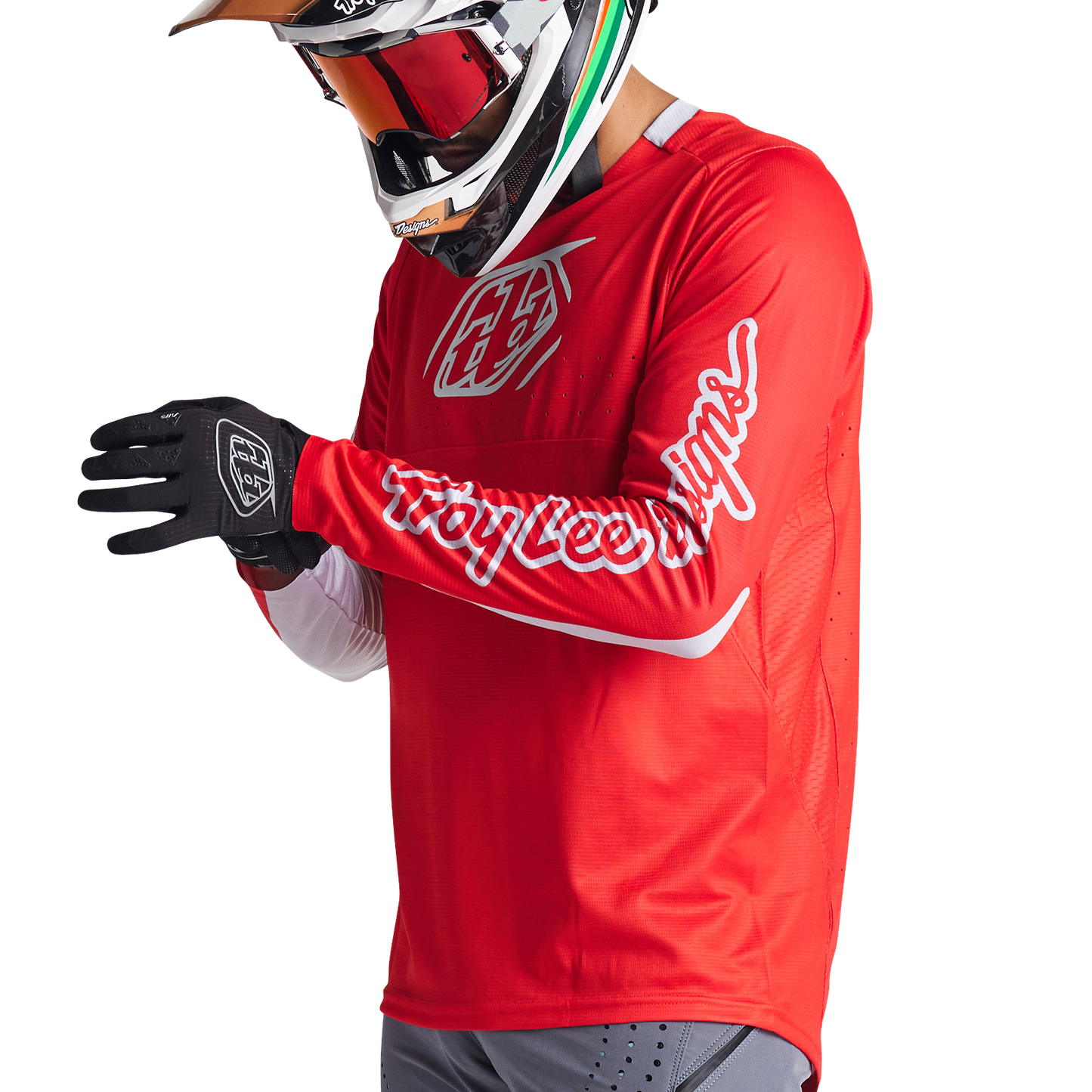 Troy Lee Designs Sprint Long Sleeve MTB Jersey - Icon - Fire Red