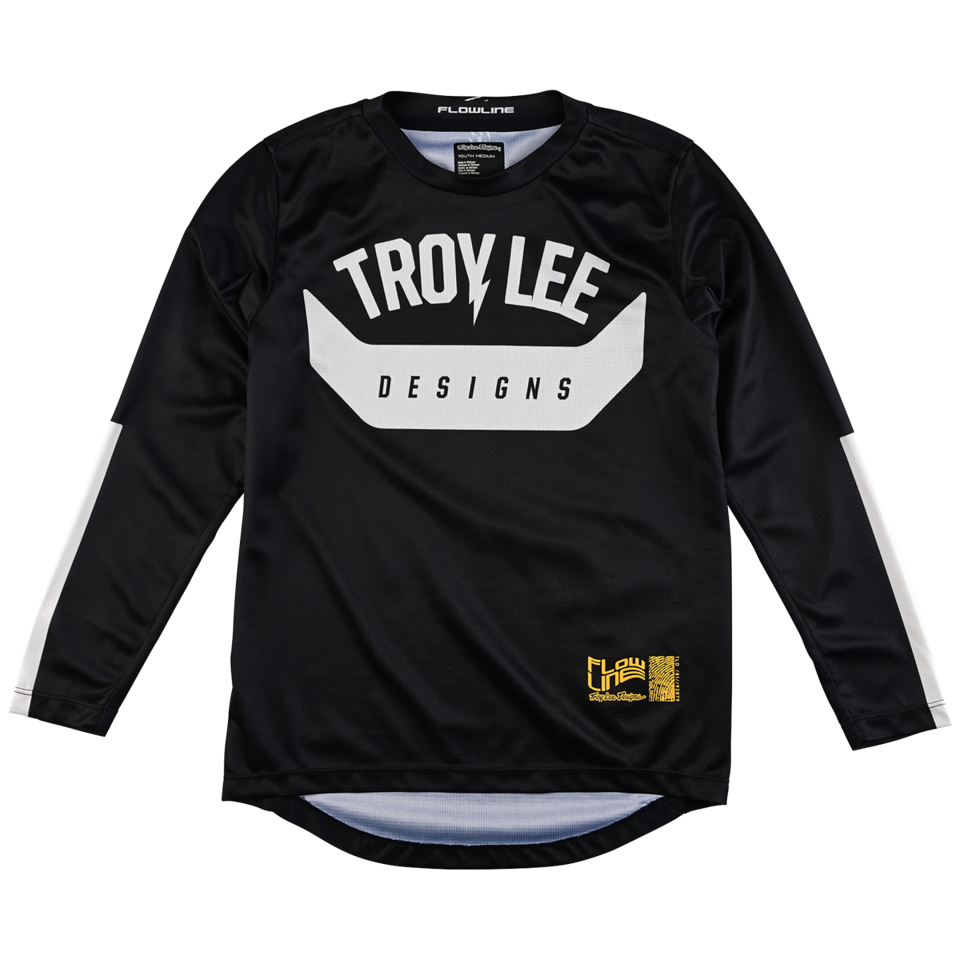 Troy Lee Designs Flowline Long Sleeve MTB Jersey - Youth - Aircore - Black