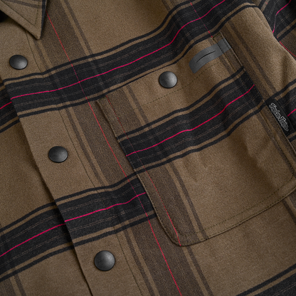 Troy Lee Designs Grind Flannel Shirt - YD Plaid - Dark Pine