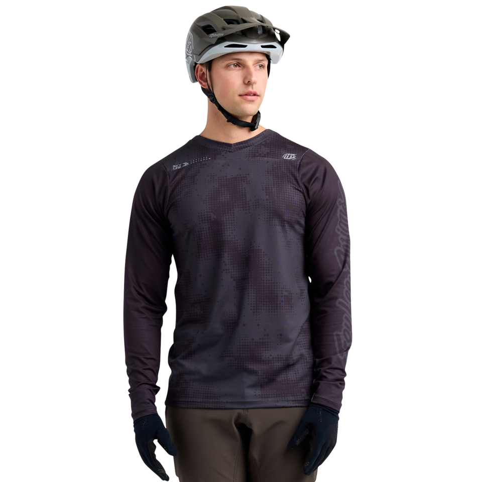 Troy Lee Designs Skyline Chill Long Sleeve MTB Jersey - Scattered - Carbon